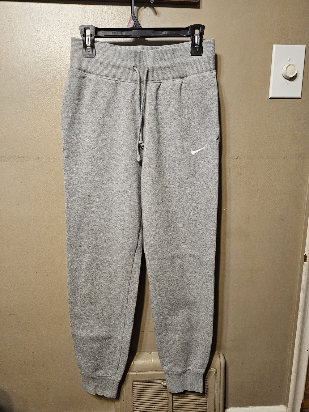 Womens Nike Grey Joggers with White Swoosh